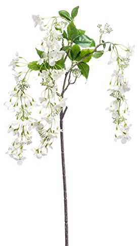 artplants.de Seidenblume Kletterhortensie MAIGMO, Creme, 120cm - Deko Hortensie/Kunstblume Hortensie