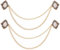 TOYANDONA 2Pcs Kette Brosche Herren Edelstein Brosche Revers Pin Abzeichen Hängen Ketten Kragen Broschen Pin für Karriere Anzug Smoking Shirts Krawatte Hut Schal