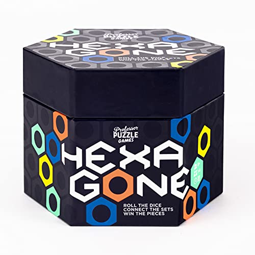 Professor PUZZLE Hexagone - Hexagon Puzzle Game für 1 bis 4 Spieler ab 6 Jahren