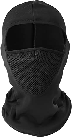 TAGVO Warme Sturmhaube Vollgesichtsmaske Abdeckung mit atmungsaktivem Mesh, Winter Fleece Halswärmer Winddicht, Passform Helmhut für Erwachsene - Elastische Größe Universal, Schwarz, Einheitsgröße