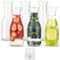 Kook Mini Glass Carafes with Lids, Beverage Pitcher, For Water, Wine, Milk, Juice, 17.3 oz, Set of 6