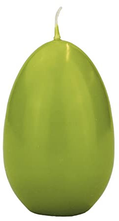 INNA-Glas Osterei Kerze LEONITA, grün, 12cm, 8cm, 40h - Made in Germany - Deko Kerzen