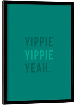 artboxONE Poster mit schwarzem Rahmen 18x13 cm Typografie Yippie Arcadia - Bild Yippie Pantone Typo