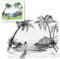 Sea Summer Coconut Tree Clear Stamps for Card Making, Surfboard Beach Palm Tree Transparent Rubber Stamps for Bullet Journal DIY Scrapbook Decoration Handmade Crafts Notebook