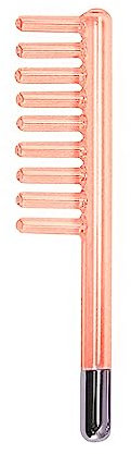 High Frequency Wand Electrode Glass Tube 3 Colours 7 Shape Portable Beauty High Frequency Device Replacement Parts Elitzia ETJX006RC (Orange Comb)