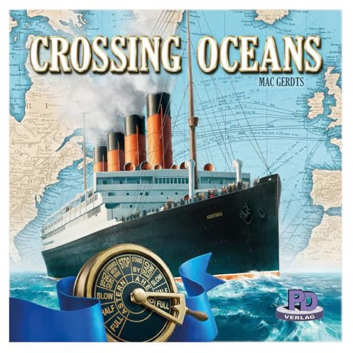 Rio Grande Games Crossing Oceans - Wirtschaftliches Themenbrettspiel, 19. Jahrhundert Maritimes Strategie-Brettspiel, PD-Spiele, Rio Grande Spiele, für Kinder ab 14 Jahren, 2-4 Spieler, 45-90 Minuten