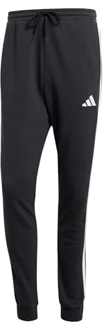adidas Unisex Kids Essentials 3-Stripes Fleece Pants, Black/White, 13-14 Years
