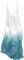 Ocean Plus Damen Langer Rock Vintage Druck Kleid mit V-Ausschnitt Ärmellose Tasche Sommerkleid (3XL, Aqua blau weiß)