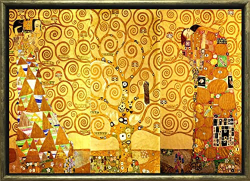 Startonight Arte Incorniciato di Lusso, Oro L'albero della Vita, Stampe su Tela Moderno 50 x 70 cm Quadro Decorazione Opera d'arte Classica della Vecchia Scuola