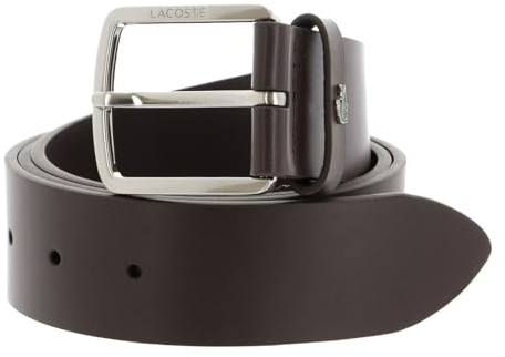 Lacoste Casual 35 Raw Edges Stitched Belt W90 Dark Brown