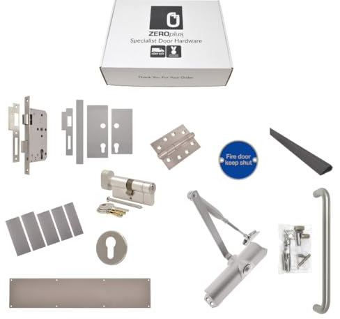 Fire Rated Door kit, Key & Turn, Pull Handle, Push Plate, Timber Door,Steel Door, Lockable (Timber Door)