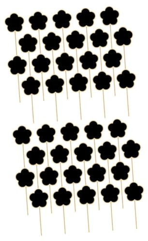 MAGICLULU 40 Stk Tischkarten Aus Holz Tafeletiketten Kleine Tafelschilder Tafelgartenhersteller Hochzeitstafel Mini-tafelschilder Tafel-picks Blumen Preisschilder Plugin Bambus Pflanze