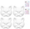 AYNKH 4 Stück Katzenmaske, DIY Gemalt Diamant Blank Gesichtsmaske Anime Handgezeichnete Graffiti Persönlichkeit Geeignet für Halloween Rollenspiele, Singles Partys, Tänze, Karneval