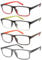 acavefox 4 Pack 1.00 Reading Glasses Men Readers Blue Light Blocking Computer Eyeglasses Comfortable Rubber Temple Wide Frame