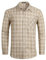 Enlision Chemise Beige Homme a Carreaux Manches Longues Décontractées Boutonnées Chemises Hommes Canadienne Bucheron avec Poches Coupe Régulière XL