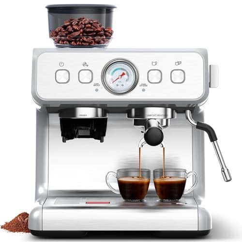 Joy Pebble - Espresso machine, 15 bar professional with Barista coffee grinder