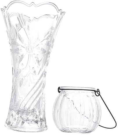 Cabilock 1 Pc Vase Plante Aquatique décor de Table de dîner Décoration de Mariage Clair Bouteille Verre Bouteille en Verre Pot de Fleur Sec Vase en Verre orchidée Arrangement de Fleurs