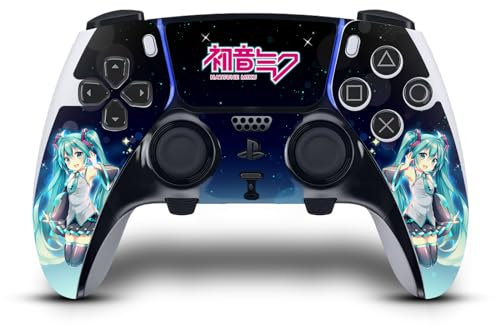 Head Case Designs Offizielle Hatsune Miku Nachthimmel Grafiken Vinyl Haut Gaming Aufkleber Abziehbild Abdeckung kompatibel mit Sony PlayStation 5 PS5 DualSense Edge Controller