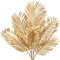 Briful 6 plantas artificiales de varios tamaños, hojas de palma doradas, tallos de hojas artificiales, plantas de palma falsas para el hogar, oficina, fiesta, arreglo floral, decoración de boda
