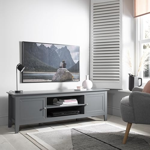 Noa and Nani Karlstad TV Unit with Storage in Silk Grey