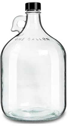 NCPSAKD Transparent,4L,Glass Bottle with Cap