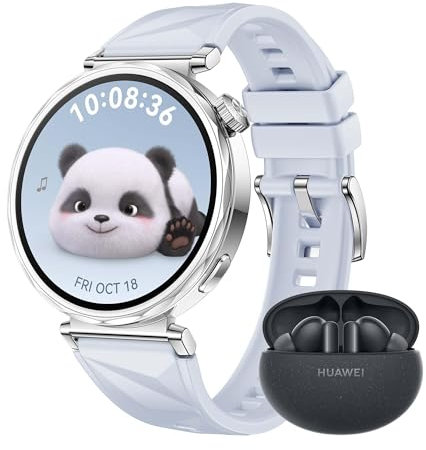 HUAWEI WATCH GT 5 41mm Smartwatch + FreeBuds 5i Nero,Design elegante, Nuova modalità corsa e ciclismo, Monitoraggio della salute, 7 giorni1 di durata della batteria, iOS e Android, Blu