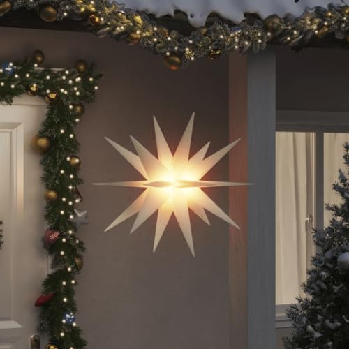 Willood LED-Weihnachtsstern Faltbar Weiß 100 cm