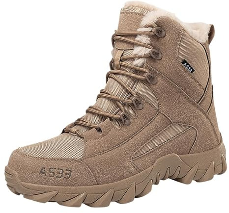 Stivali da Neve Uomo Stivali Alti Italiani Fatti a Mano da Uomo Scarpe da Esterno Scarpe Casual Traspiranti Antiscivolo a Piedi per Passeggiate Escursionismo Guida Stivali Texani (40, Marrone)