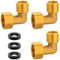 3 Pezzi Angolo in Ottone 90° G1/2 IG/AG, DN15, Angolo in Ottone 90° G1/2 Pollici, Filettatura a 90 Gradi, Arco 90 Gradi IG/AG, Raccordo Filettato Adatto per Acqua Per Accessori Idraulici