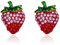 EVER FAITH Erdbeer-Ohrringe für Damen, Rote Emaille Kristall Hypoallergen Lovely Funny Fruits Kleine Ohrstecker Geburtstag Ostergeschenke für Tochter Nichte