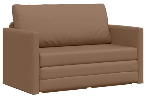 vidaXL Schlafsofa Cappuccino 124 x 71 x 78 cm Kunstleder