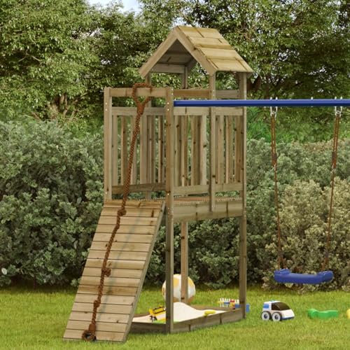 Snsowed Torre da Gioco 52,5x110,5x214 cm in Legno di Pino Impregnato,Gioco da Giardino,Torre da Esterno,Giochi per Esterno Bam bini-826585