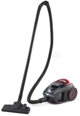 GEEPAS Bagless Cylinder Vacuum Cleaner | 1.5L Dust Tank Auto Cord Rewind Telescopic Wand Single Cyclone System | Suitable for Hard Floor Carpet Car Hepa Filter for Dust Dirt Allergens 700W (Renewed)