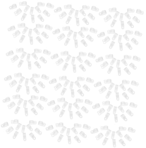 Hoement 200pcs String Light Cable Fixing Clamp Cable Clips Electrical Wire Cord Holders White