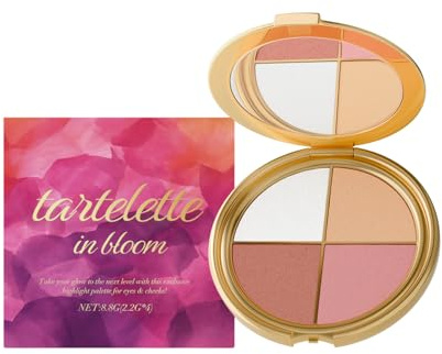 4-in-1-Highlighting Palette, Neutraler Lidschatten und Rougepuder für Frauen, Multifunktionales Kontur Set für das Gesicht, All in One Make-up Set (1 Stück)