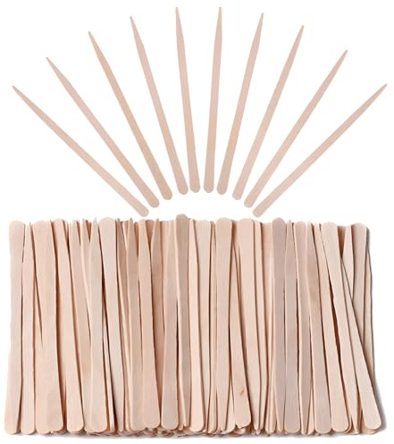 200 Stück Augenbrauen Holzspatel Waxing (88x5mm),Holzstäbchen für Haarentfernung, Waxing Stick Applikator Kleine Holzstäbchen Hygienisch für DIY Beauty, Gesichtspflege & Bastelbedarf