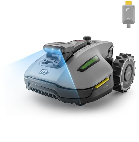MAMMOTION YUKA mini 2 500 Mähroboter mit Garage mini | Empf.500 m², Kein RTK, Kein Signalabbruch, KI TrueVision-Navigation, DropMow, RWD für 45% Steigung, 4,5Ah-Akku