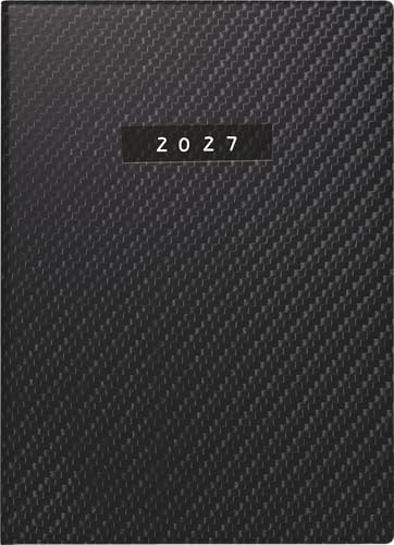 rido/idé Taschenkalender Mod. Technik II 2027 „Carbon“ | A6, Kunstleder