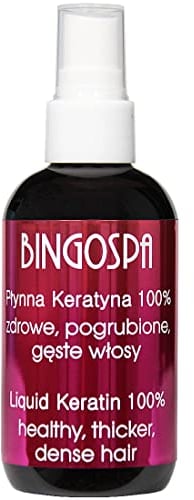 Flüssiges Keratin 100% fur starkes Haar, glänzendes Haar gegen gespaltene und abgebrochene Haarspitzen 100 ml BINGOSPA
