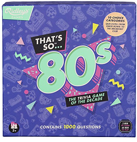 Ridley's |Thats So 80's Quiz | 10 Choice Categories | 1000 Questions