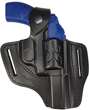 VlaMiTex R2 Leder Holster für Revolver J Frame S für Smith & Wesson 34/36 / 38/60 / 317/640 / 85 Taurus 856 Lauf 3 Zoll