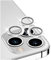 DIKKAR Camera Lens Protector for iPhone 12 Pro, Anti-Scratch HD Tempered Glass Aluminum Alloy Back Camera Protector Sticker,Easy Installation Metal Ring Circle Lens Screen Cover Film (Sparkling)