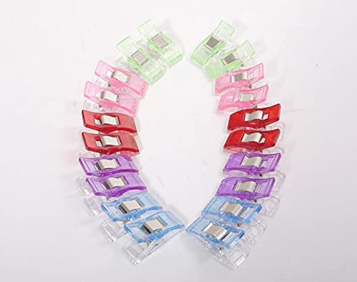 20 Stück Stoffklammern 5 Farben für Nähen, Quilting Clips, Häkeln, Nähzubehör