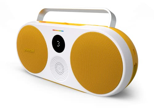 Polaroid P3 Music Player (giallo) - Retro-Futuristic Boombox Altoparlante Bluetooth wireless ricaricabile con doppio accoppiamento stereo