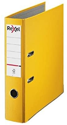 Rexel Lever Arch File Polypropylene ECO A4 75mm Yellow Box 10 2115719x10