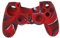 Camouflage-Silikonhülle für PS4-Controller – Rot mit Schwarz | rutschfester Griff, Staub- und Kratzschutz [Videospiel]