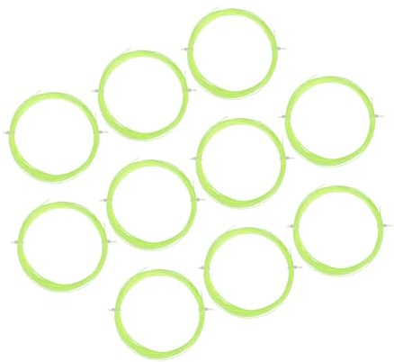 M METERXITY 10 Pack Badminton Racket String - High Flexibility Training Nylon Racquet String Line Badminton Repair Accessory for Badminton (10M, Yellow)