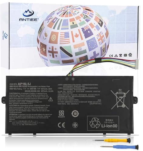 ANTIEE 7.7 V 36 Wh AP16L5J Laptop-Akku für Acer Aspire Swift 5 SF514-52T SF514-53T Pro SF514-52TP Spin 1 SP111-33 SP111-32N SP111-34N Switch 3 SW312-31 SW312-31 P P TravelMate XX5 TMX514-51 X514-51