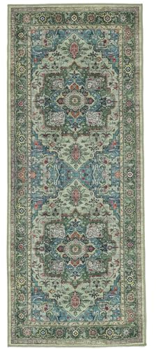 RugVista Georgia Oriental Teppich - Grün, 80x200, Orientalischer Läufer