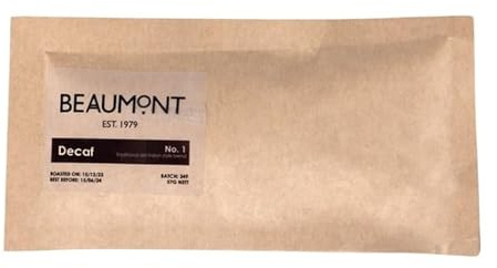 Beaumont No.4 Decaf Coffee Omni Grind 57g (50 Pack) - Decaffeinated Brazilian Hand-Roasted Coffee Rich Aroma and Smooth Taste HS539